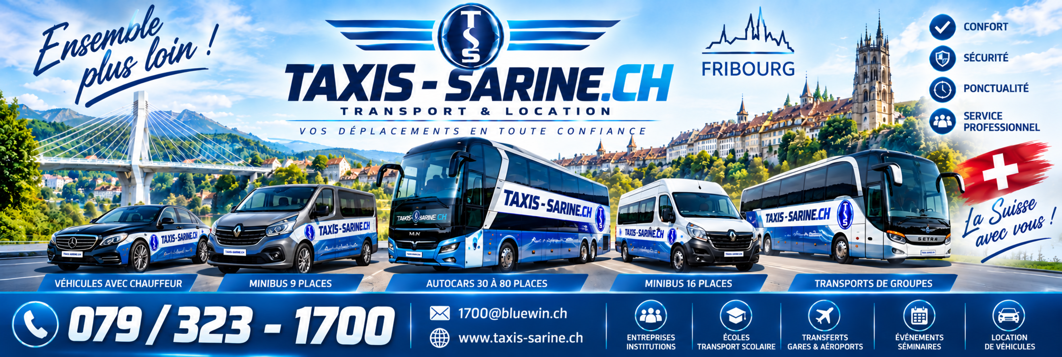 TAXIS-SARINE.CH transport et location à Fribourg